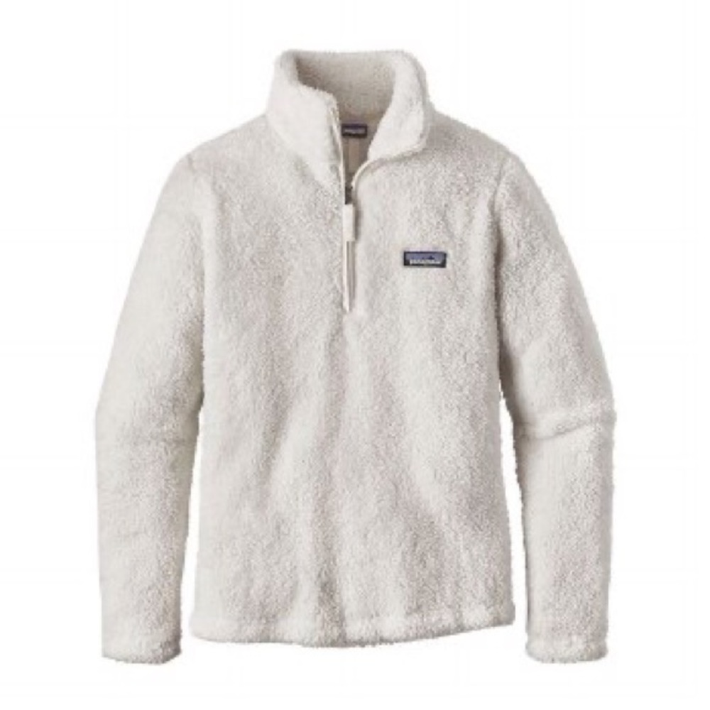 White Patagonia 1/4 Zip Los Gatos Fleece